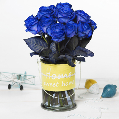Ramo de rosas azules - Entregas de flores a domicilio